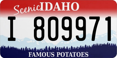 ID license plate I809971