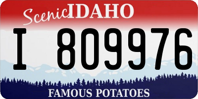 ID license plate I809976