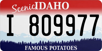 ID license plate I809977