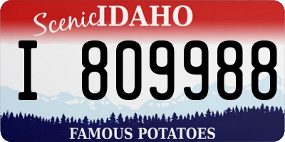 ID license plate I809988