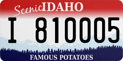 ID license plate I810005