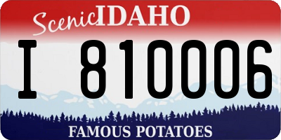 ID license plate I810006
