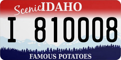 ID license plate I810008