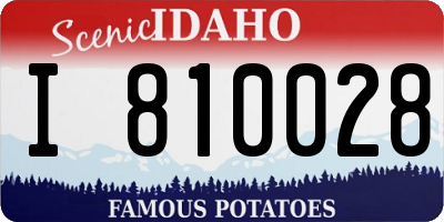 ID license plate I810028