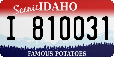 ID license plate I810031
