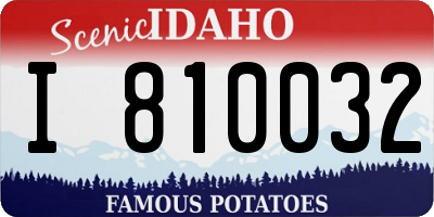 ID license plate I810032