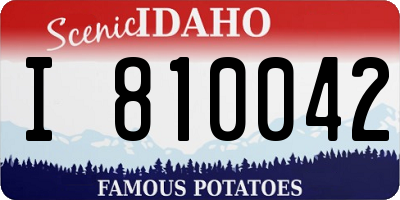 ID license plate I810042