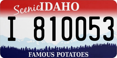 ID license plate I810053