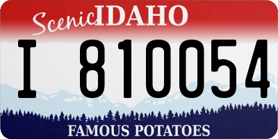 ID license plate I810054