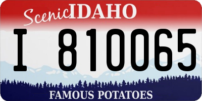 ID license plate I810065