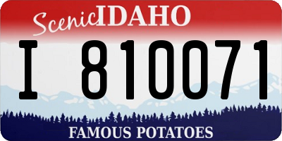 ID license plate I810071