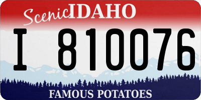 ID license plate I810076