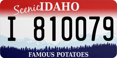 ID license plate I810079