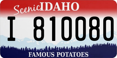 ID license plate I810080