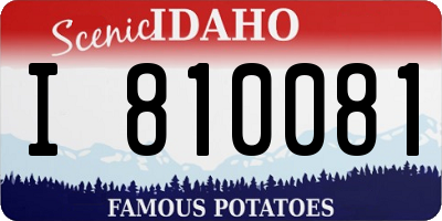 ID license plate I810081