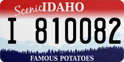 ID license plate I810082