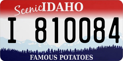 ID license plate I810084