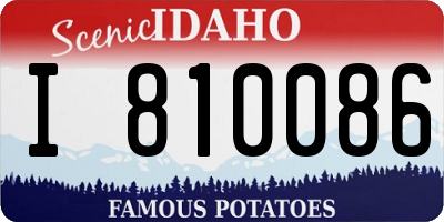 ID license plate I810086