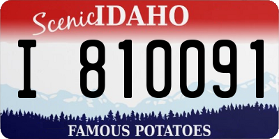 ID license plate I810091