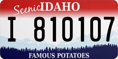 ID license plate I810107