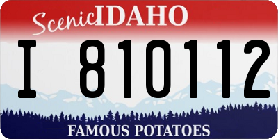ID license plate I810112