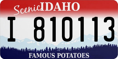 ID license plate I810113