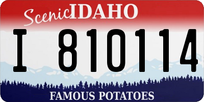 ID license plate I810114