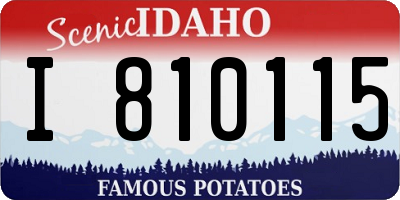 ID license plate I810115
