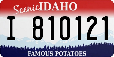 ID license plate I810121
