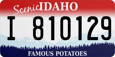 ID license plate I810129