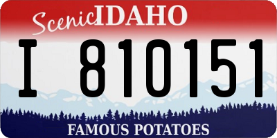 ID license plate I810151