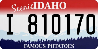 ID license plate I810170