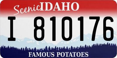 ID license plate I810176