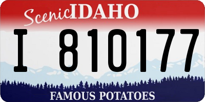 ID license plate I810177