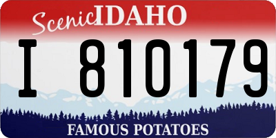 ID license plate I810179