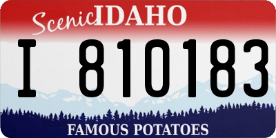 ID license plate I810183