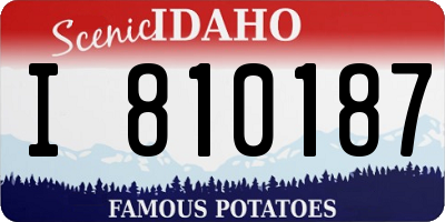 ID license plate I810187