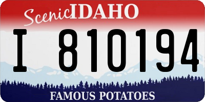 ID license plate I810194