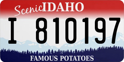 ID license plate I810197
