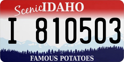 ID license plate I810503