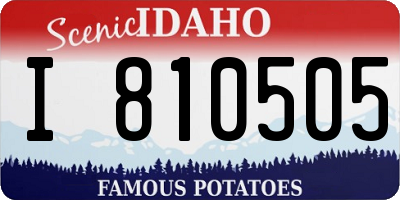 ID license plate I810505