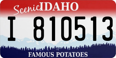 ID license plate I810513