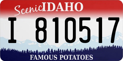 ID license plate I810517