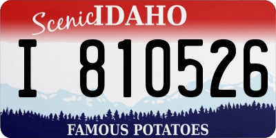 ID license plate I810526