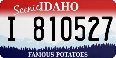 ID license plate I810527