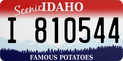 ID license plate I810544