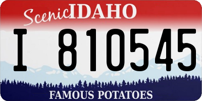 ID license plate I810545