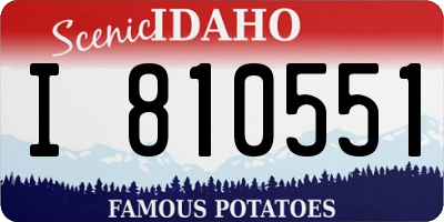 ID license plate I810551