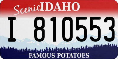 ID license plate I810553