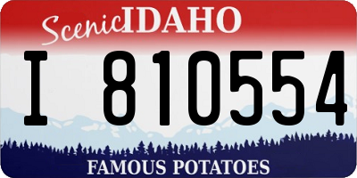 ID license plate I810554